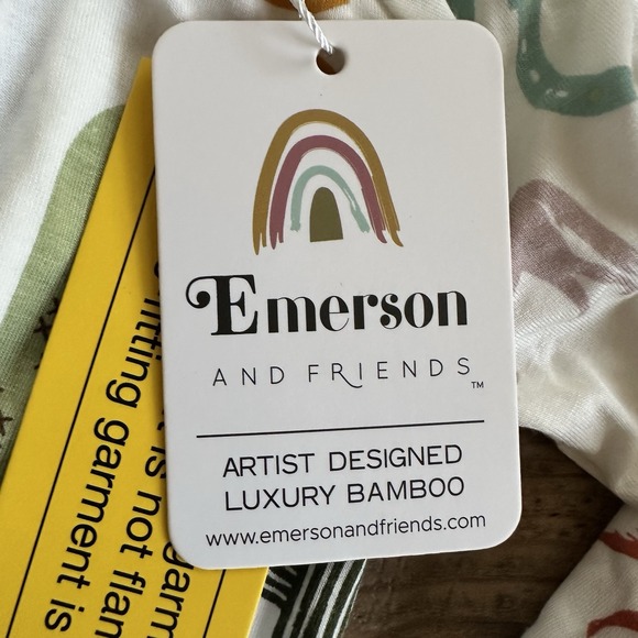 Emerson Bamboo Baby‎ Sleeper Pajamas Size 0-3M Western Horse Cactus Rainbow - Picture 6 of 7